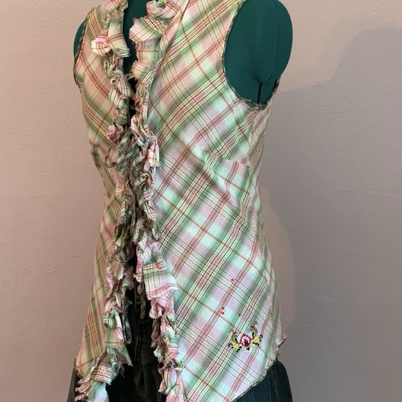 Vintage Diab'less Plaid Tank Top - Picture 2 of 7